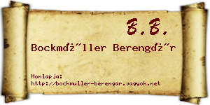 Bockmüller Berengár névjegykártya
